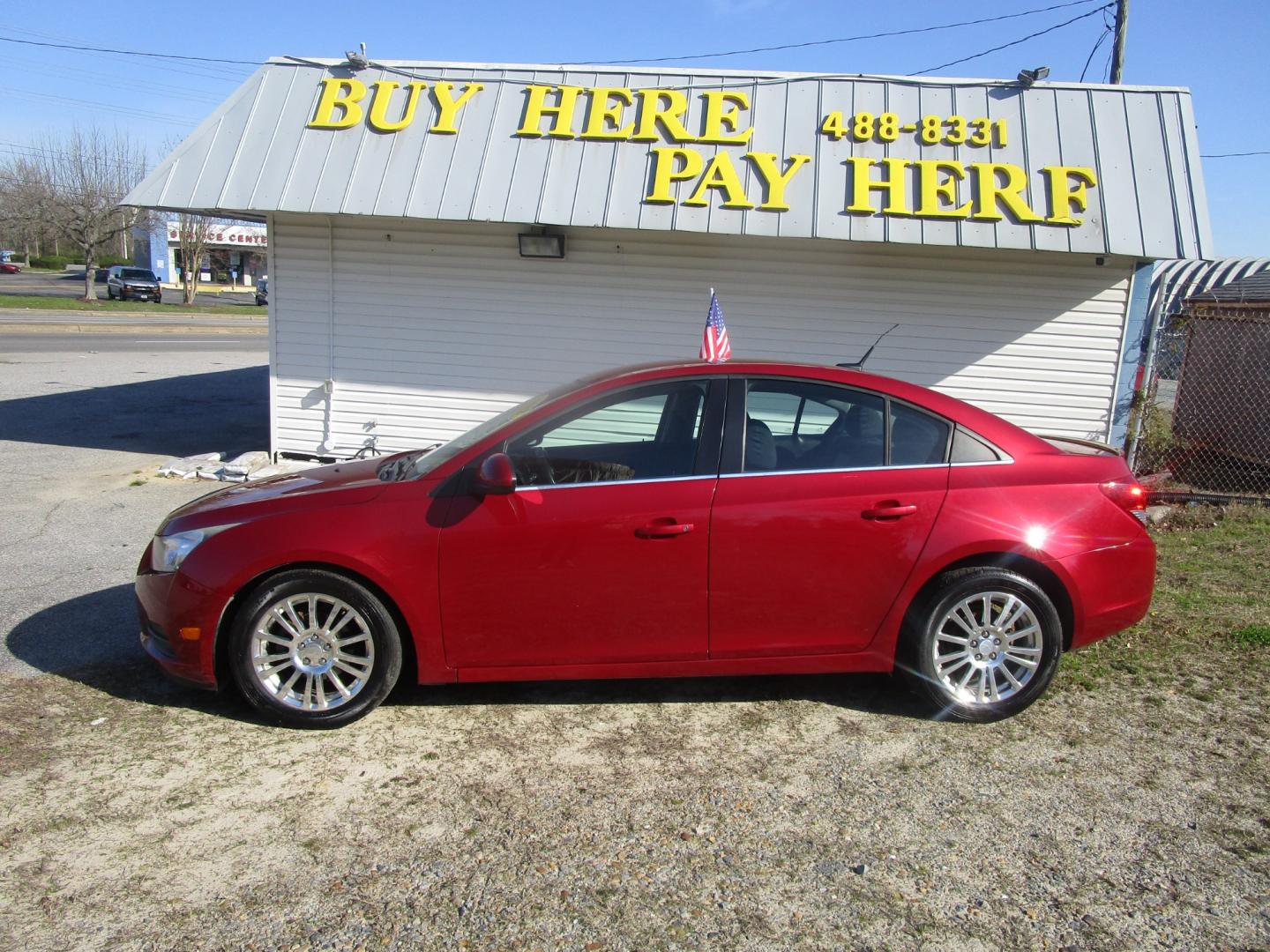 2012 Red Chevrolet Cruze Eco (1G1PJ5SC2C7) with an 1.4L L4 DOHC 16V TURBO engine, 6-Speed Automatic transmission, located at 2553 Airline Blvd, Portsmouth, VA, 23701, (757) 488-8331, 36.813889, -76.357597 - Photo#0